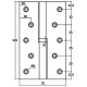 Петля съёмная VЕTTORE 125×75×2.5mm-1BB AB-L (левая) (Бронза)