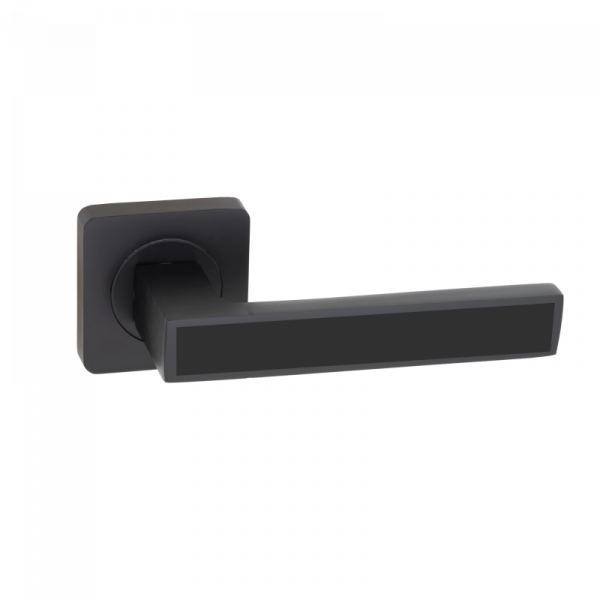 Ручка на раздельном основании VЕTTORE R06.120 MBP/BL (Чёрный Матовый/Чёрная Вставка)