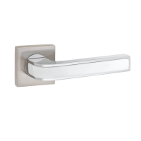 Ручка на раздельном основании VЕTTORE R06.115 CP/CP/WH (Хром/Хром/Белая Вставка)