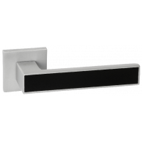 Ручка на раздельном тонком основании VETTORE R21.120 MCP/BL (Матовый Хром/Чёрная Вставка)