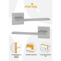 Ручка на раздельном тонком цинковом основании ABRISS R21.027 MCP (Матовый хром)
