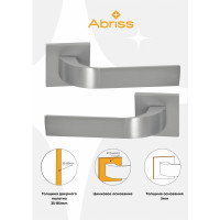 Ручка на раздельном тонком цинковом основании ABRISS R21.170 MCP (Матовый хром)