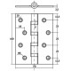 Петля универсальная VЕTTORE 100×70×2.5-4BB AB (Бронза)