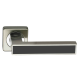 Ручка на раздельном основании VЕTTORE R06.120 SN/CP/BL (Сатин/Хром/Чёрная Вставка)