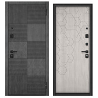 Входная дверь BULDOORS TRUST ECO, МДФ бетон темный 9Е-173, МДФ ясень ривьера айс 9Е-184