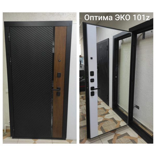 Входная дверь Оптима Эко 101Z Зеркало